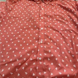 Van Heusen Men's coral Geometric Button Down Shirt